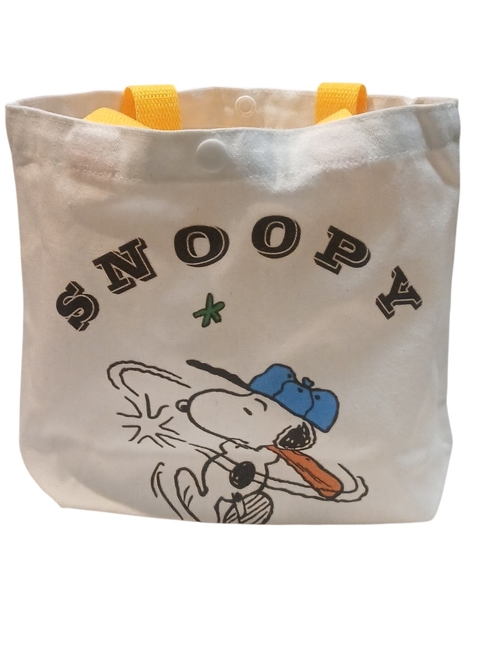 Peanuts -Small Tote Bag Double Sided,1 Side Snoopy at the Beach & 1 Playing Ball - Picture 9 of 12